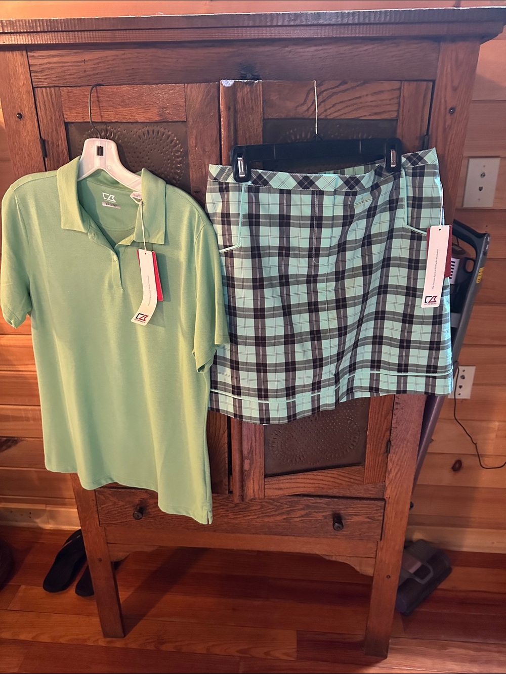 Cutter & Buck Light Mint Green CB DryTec Polo